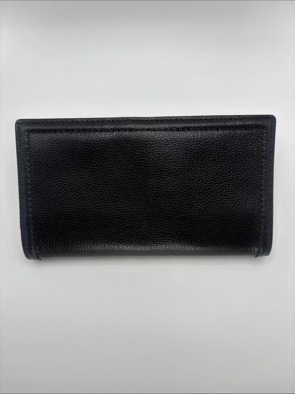 kate spade Black Pebbled Leather Zip Clutch Wallet